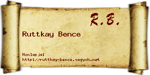 Ruttkay Bence névjegykártya